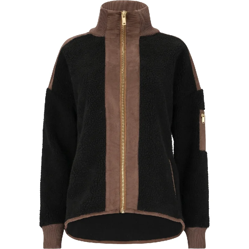 Athlecia Minniem Teddy Coat - Womens - Black Knit Woven Fleece