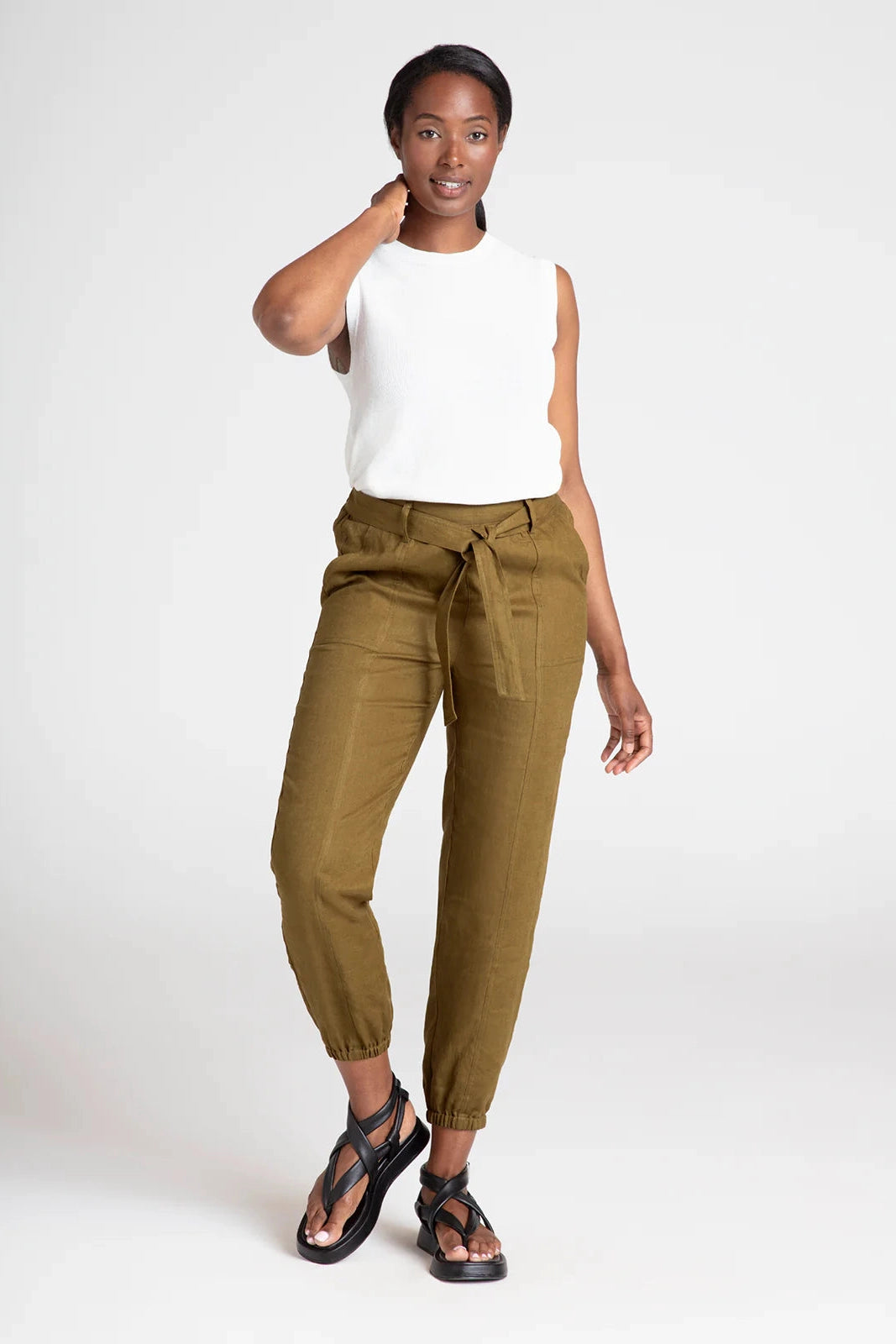 Thought Hadley Hemp Belted Cargo Trousers Trousers Winter Warm
