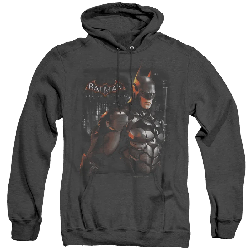 Batman Arkham Knight Dark Knight - Heather Pullover Hoodie Boat Neck Sweater