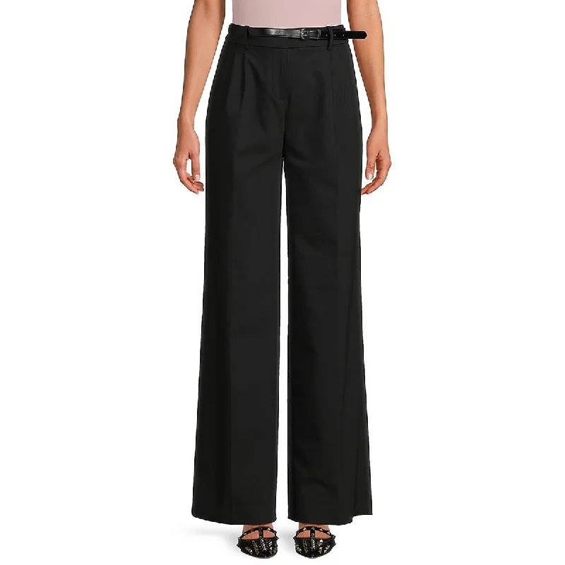 Calvin Klein Womens Pleated Wide Leg Trouser Pants Trousers Low Rise Relaxed
