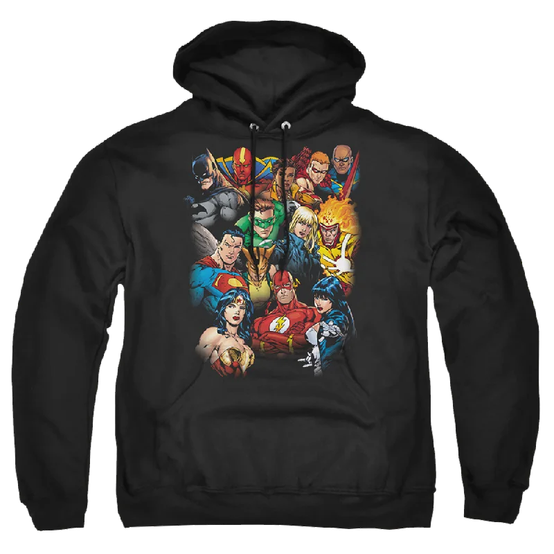 Justice League The League's All Here Pullover Hoodie Wide Sleeve Pullover