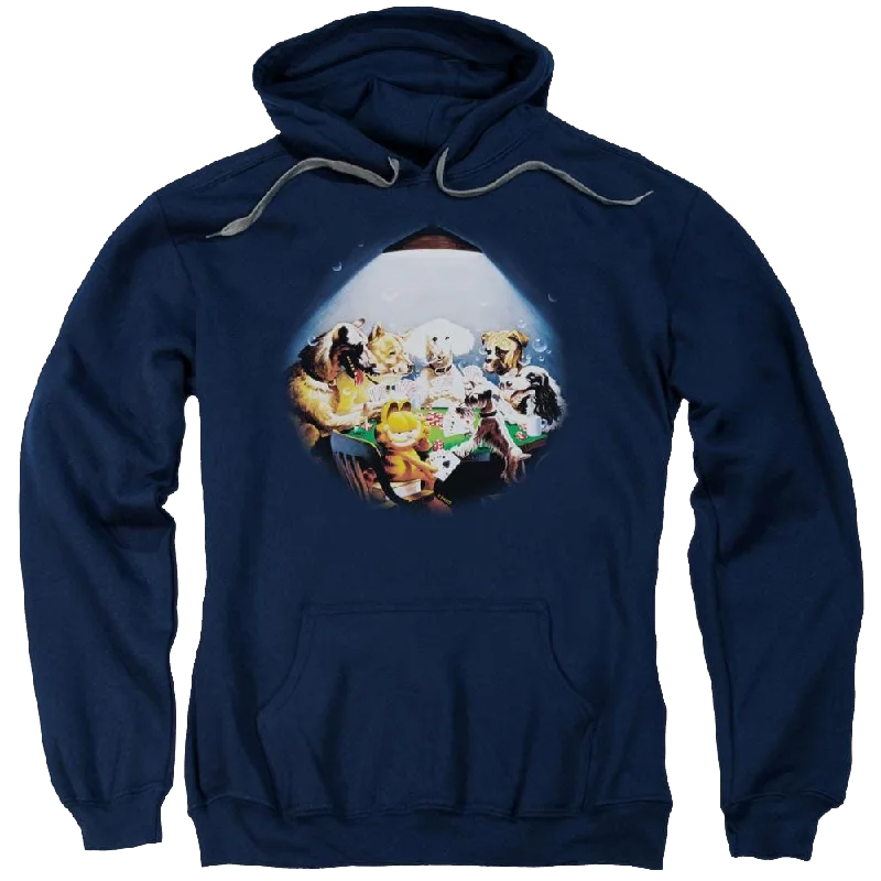 Garfield Playing With The Big Dogs - Pullover Hoodie Bell Sleeve Stylish