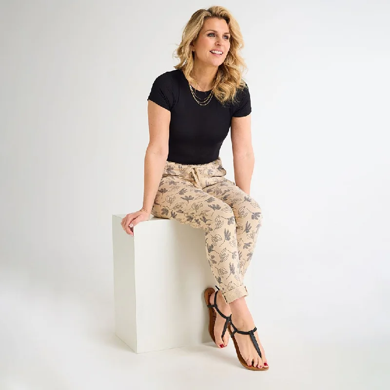 Magic Fit Printed Trousers Trousers Lace Delicate