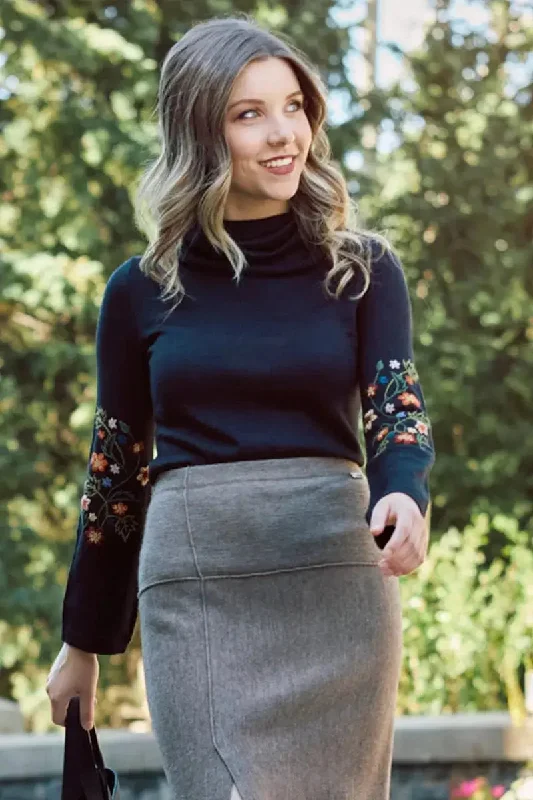Kerry Woman Pullover, American Bison, Merino & Silk Short Sleeve Top
