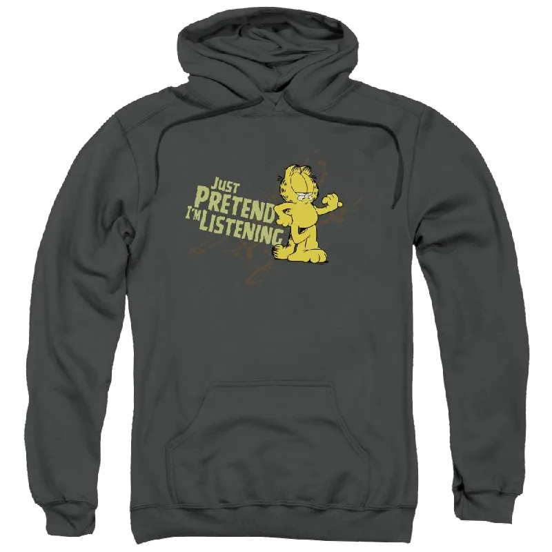 Garfield Just Pretend I'm Listening - Pullover Hoodie Solo Sleeve Pullover