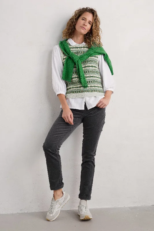 Seasalt Lamledra Trousers - Coal High Waist Slim Fit Ankle Length
