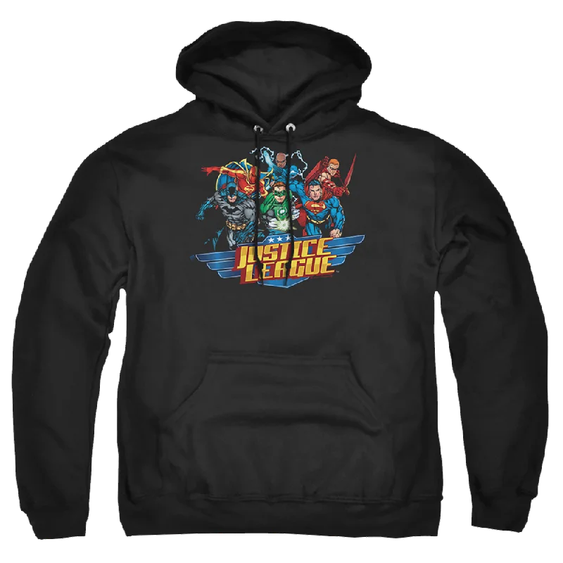 Justice League Ready To Fight Pullover Hoodie Ruffle Neck Pullover