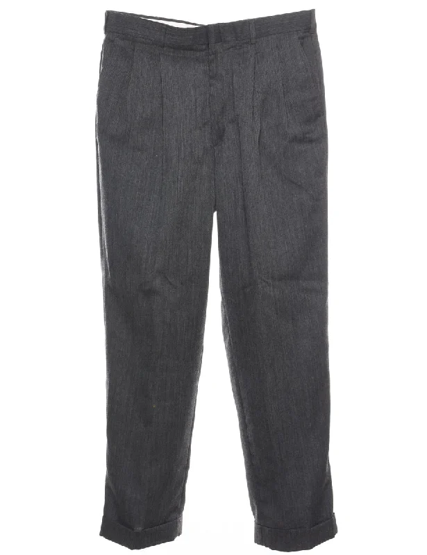 Grey Classic Trousers - W34 L30 Trousers Chinos Classic