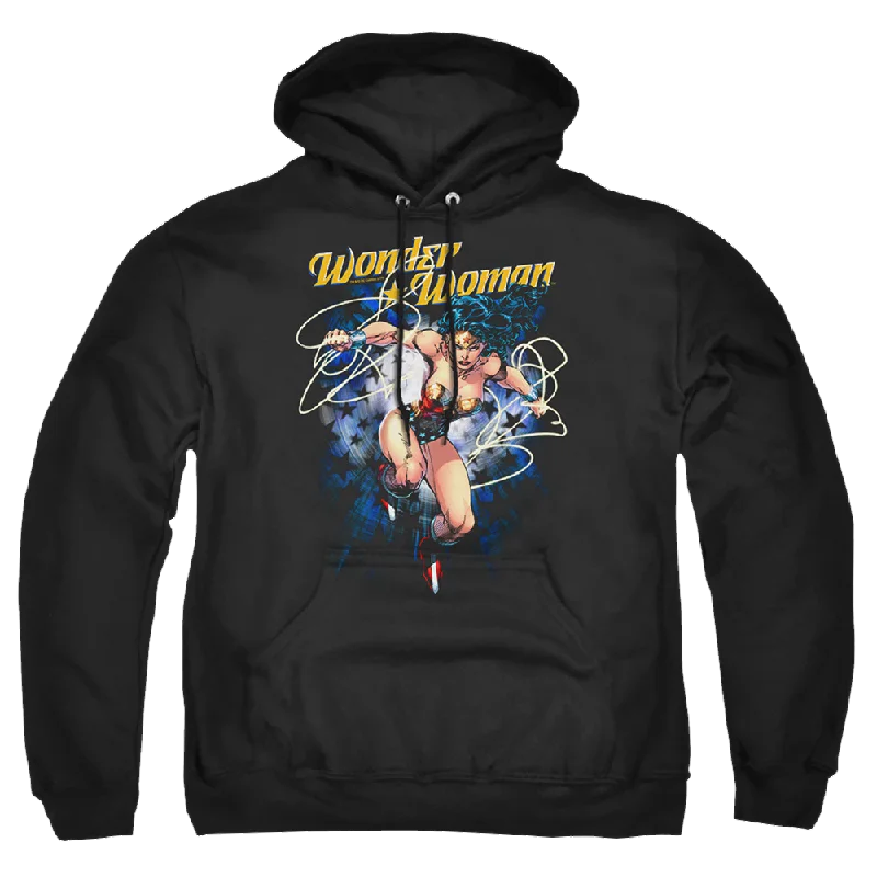 Justice League Starburst Pullover Hoodie Flare Sleeve Stylish
