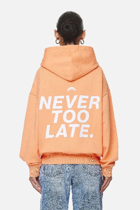 Airville Oversized Zip Hoodie Washed Apricot Hoodie with Stripes Bold Sporty