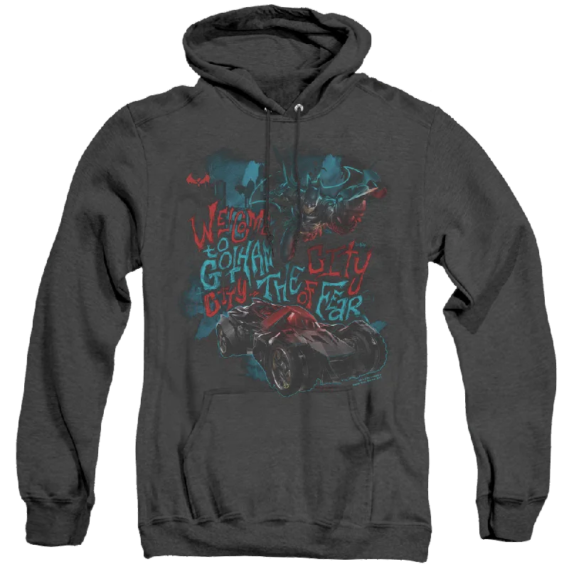 Batman Arkham Knight City Of Fear - Heather Pullover Hoodie Cashmere Luxurious Pullover