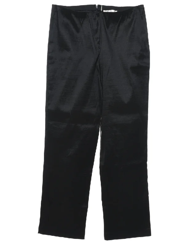 High Waist Black Classic Trousers - W32 L29 Trousers New Arrival