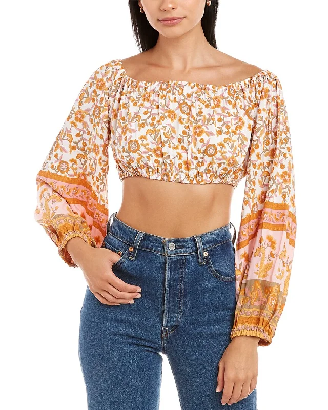 Traffic People Sofia Crop Top Seamless Knitted Crochet