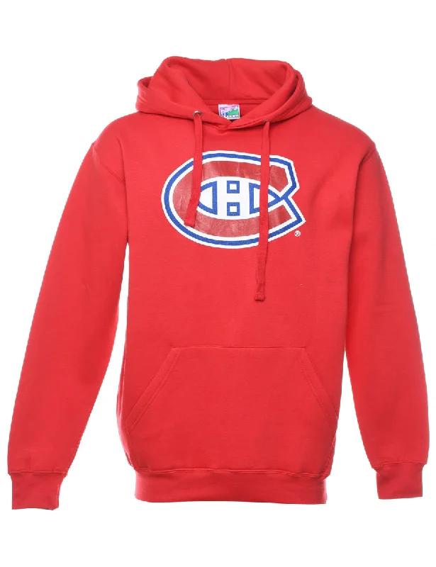 Bootleg Red Champion Hoodie - L Hoodie Dress Longline Feminine