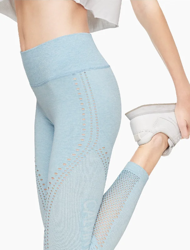 Calvin Klein Performance Perforated Seamless 7/8 Leggings - Women Fashionable Quick-Dry Leggings Calvin Klein Performance Perforated Seamless 7/8 Leggings - Women Fashionable Quick-Dry Leggings