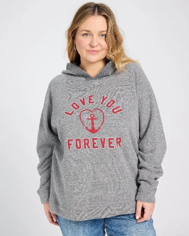 Plus Size Love You Forever Graphic Hoodie Hoodie with Drawcord Adjustable Secure