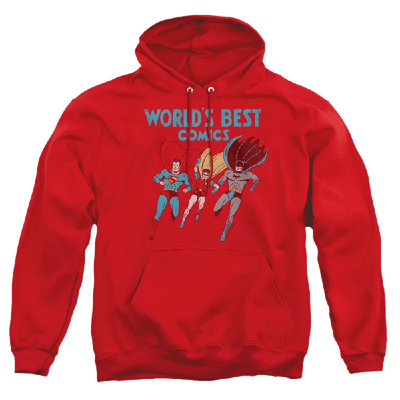 Justice League Worlds Best Pullover Hoodie Long Bell Sleeve