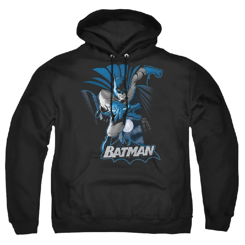 Justice League Batman Blue & Gray Pullover Hoodie Over Sleeve Pullover