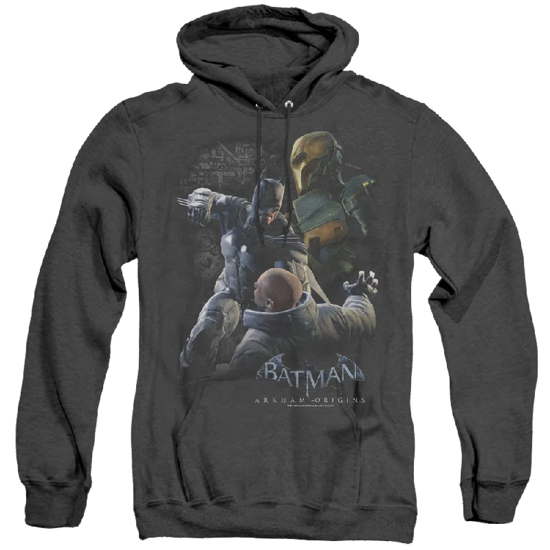 Batman Arkham Origins Punch - Heather Pullover Hoodie Turtleneck Warm Pullover