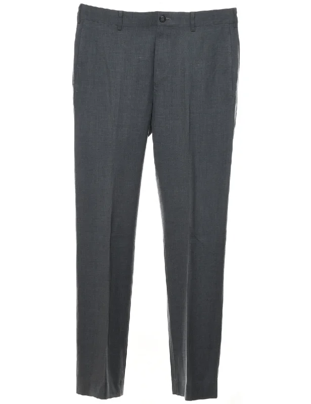 L.L. Bean Grey Classic Trousers - W32 L32 Trousers Essential Wardrobe