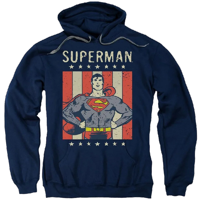 DC Comics Retro Liberty - Pullover Hoodie Long Bell Sleeve