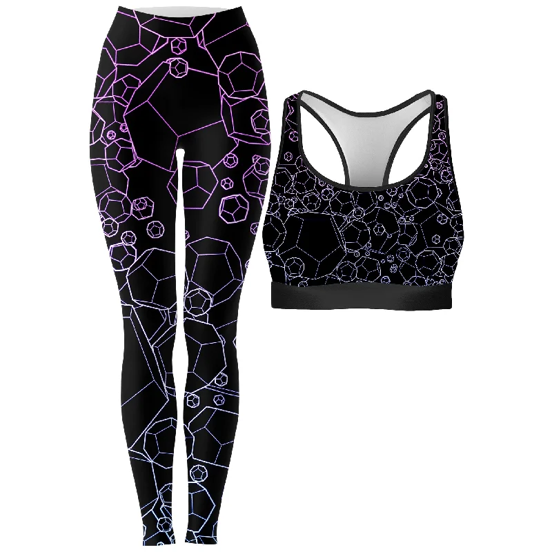 Dodecahedron Madness Cold Rave Bra and Leggings Combo Comfortable Power Mesh Leggings Dodecahedron Madness Cold Rave Bra and Leggings Combo Comfortable Power Mesh Leggings