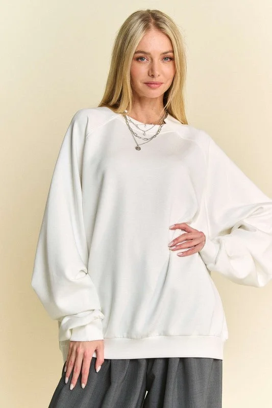 Hazel Blues® | Davi & Dani Round Neck Raglan Sleeve Sweatshirt Hoodie with Batwing Sleeves Loose Dramatic Hazel Blues® | Davi & Dani Round Neck Raglan Sleeve Sweatshirt Hoodie with Batwing Sleeves Loose Dramatic