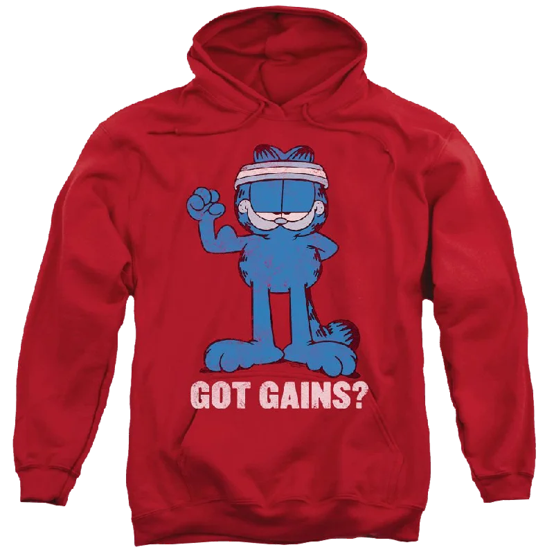 Garfield Got Gains - Pullover Hoodie Deep Neck Pullover