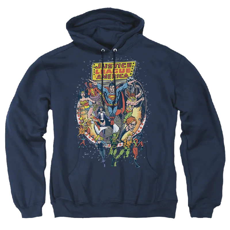 Justice League Star Group Pullover Hoodie Honey Neck Pullover