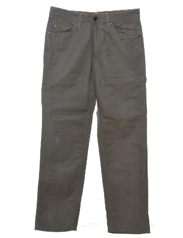 Olive Green Trousers - W34 L34 Trousers fashionable chic