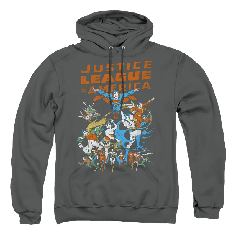 Justice League Big Group Pullover Hoodie Lantern Sleeve Elegant
