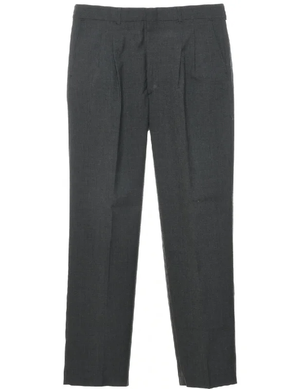 Dark Grey Trousers - W35 L33 Trousers practical easy-care