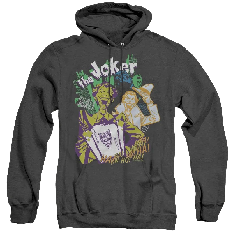 Dc Batman Its All A Joke - Heather Pullover Hoodie Tight Sleeve Top