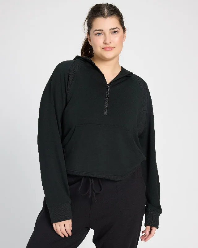 Plus Size Lella Hoodie Hoodie with Typography Text Message