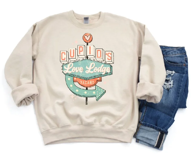 Hazel Blues® | Cupid's Love Lodge Valentine Sweatshirt Hoodie with Full-Zip Functional Layering Hazel Blues® | Cupid's Love Lodge Valentine Sweatshirt Hoodie with Full-Zip Functional Layering