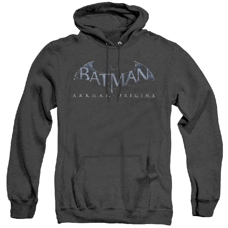 Batman Arkham Origins Logo - Heather Pullover Hoodie Turtleneck Warm Pullover