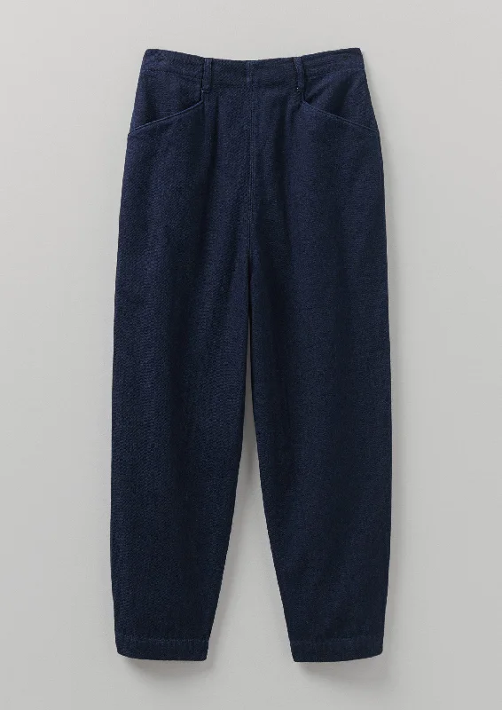 Alix Indigo Twill Trousers | Indigo Trousers Ceremony Elegant