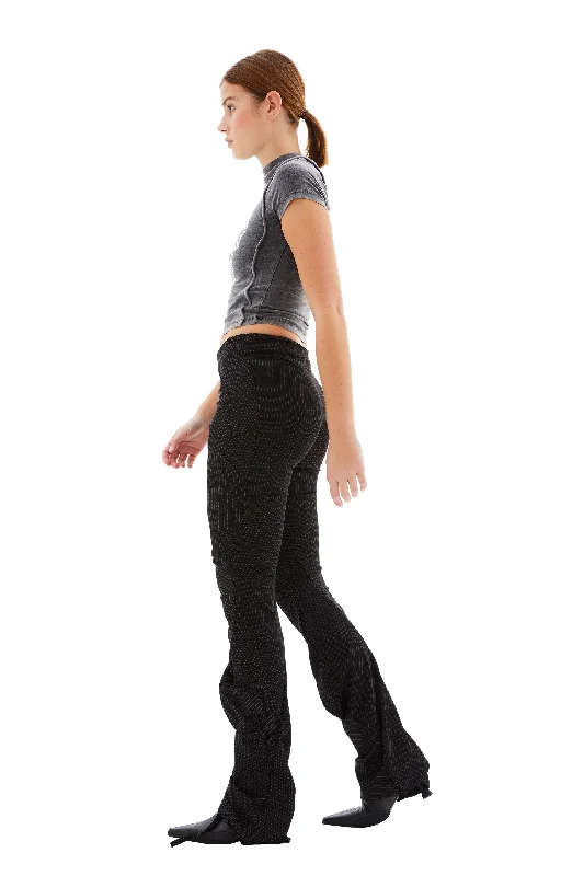 Drape Suit Trousers (Black Pinstripe) Trousers Polka Dot Cute