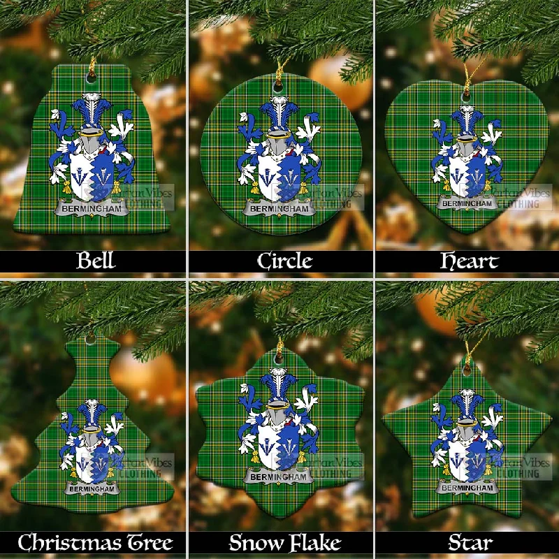 Bermingham Irish Clan Tartan Christmas Ceramic Ornament with Coat of Arms Quilted Jacket Anorak Windbreaker Bermingham Irish Clan Tartan Christmas Ceramic Ornament with Coat of Arms Quilted Jacket Anorak Windbreaker
