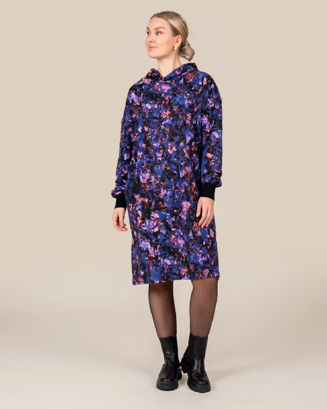 Hoodie Dress Lilac Kide Hoodie with Double Zipper Versatile Adjustable