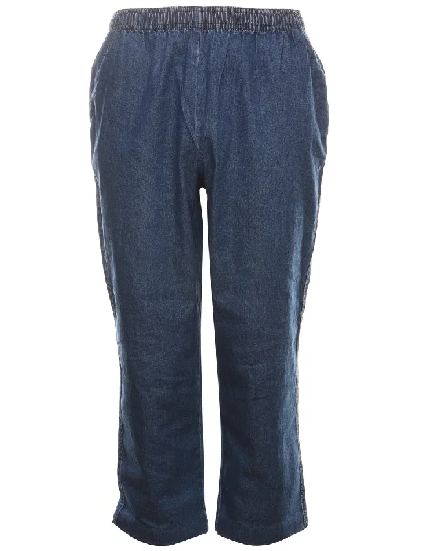 Medium Wash Denim Trousers - W32 L25 Trousers Cargo Utility