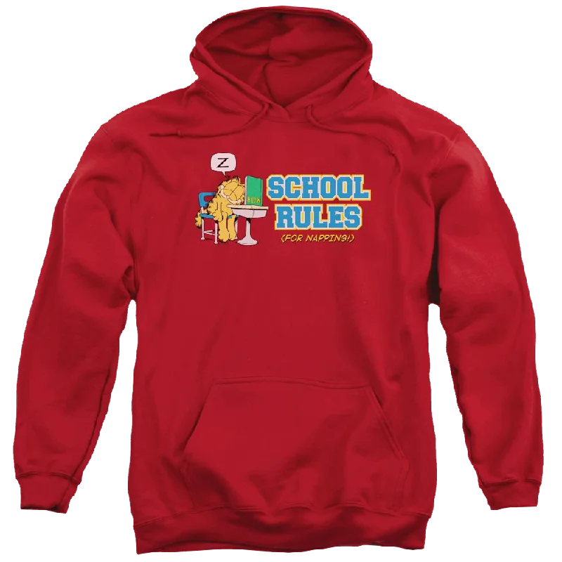 Garfield School Rules - Pullover Hoodie Fleece Warm Pullover