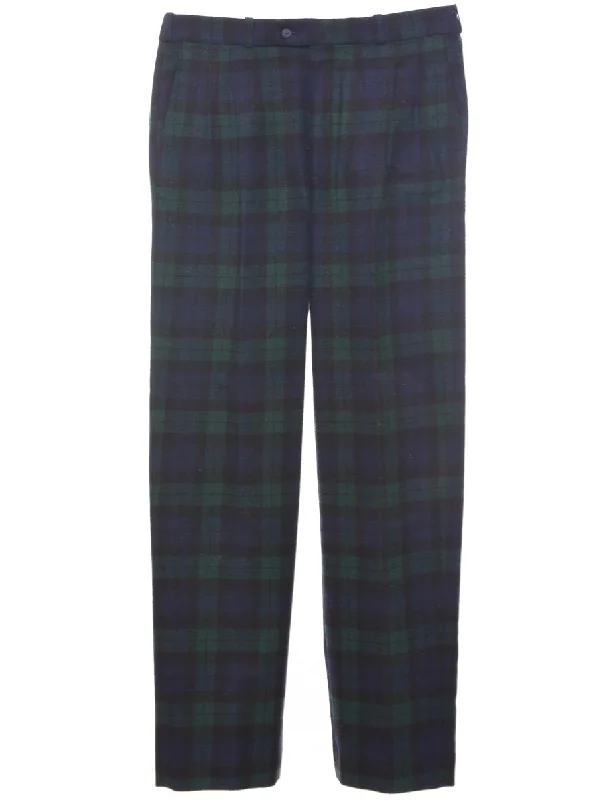 Tartan Trousers - W33 L31 Trousers Modern Contemporary