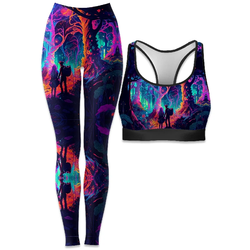 Soulmates Rave Bra and Leggings Combo Trendy Flared Leggings