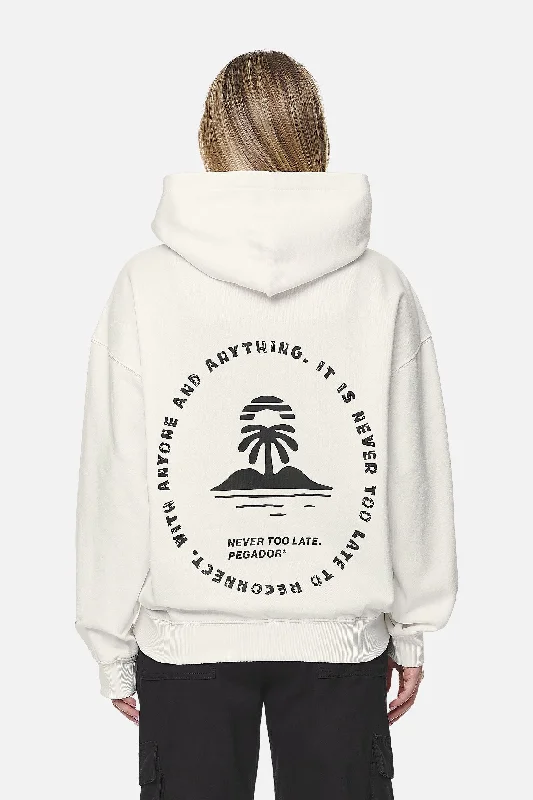 Palmyra Oversized Hoodie Washed Coconut Milk Hoodie with Camouflage Military Edgy