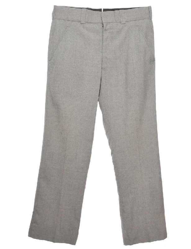 Light Grey Trousers - W36 L31 Trousers Satin Smooth