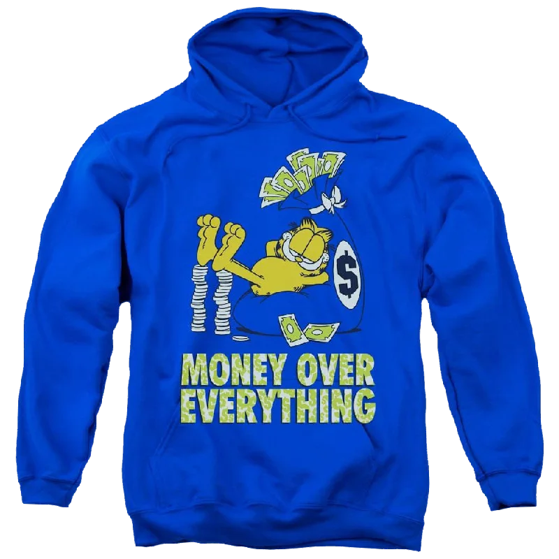 Garfield Money Is Everything - Pullover Hoodie Sarouel Sleeve Pullover