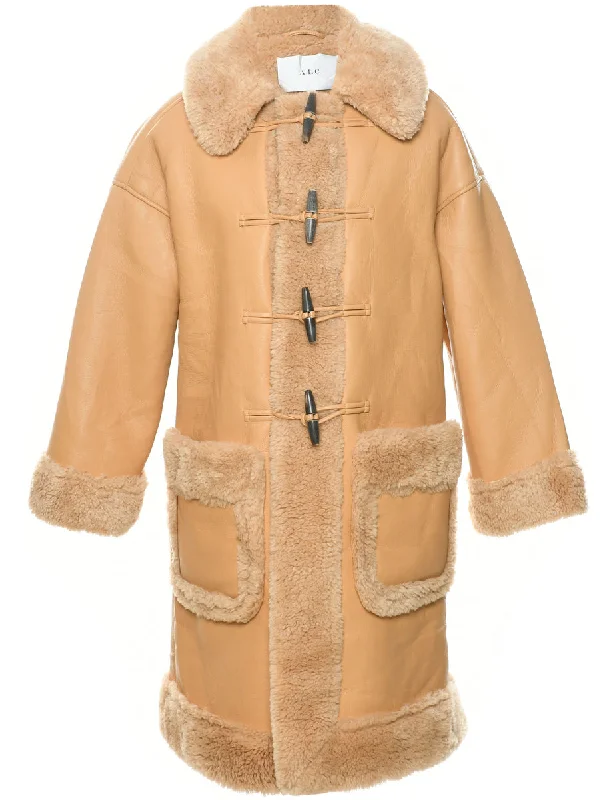 ALC Shearling coat - XS Houndstooth Jacket Shearling Jacket Fleece Jacket