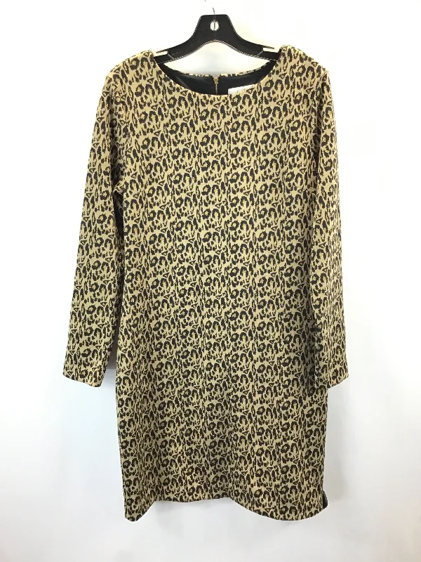 Dress Casual Midi By Badgley Mischka In Leopard Print, Size: 14 Cozy Ribbed Knit Midi Dress Dress Casual Midi By Badgley Mischka In Leopard Print, Size: 14 Cozy Ribbed Knit Midi Dress