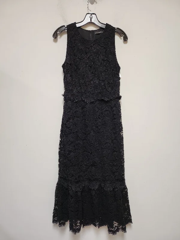 Dress Casual Midi By Banana Republic In Black, Size: S Trendy Square Neck Midi Dress Dress Casual Midi By Banana Republic In Black, Size: S Trendy Square Neck Midi Dress